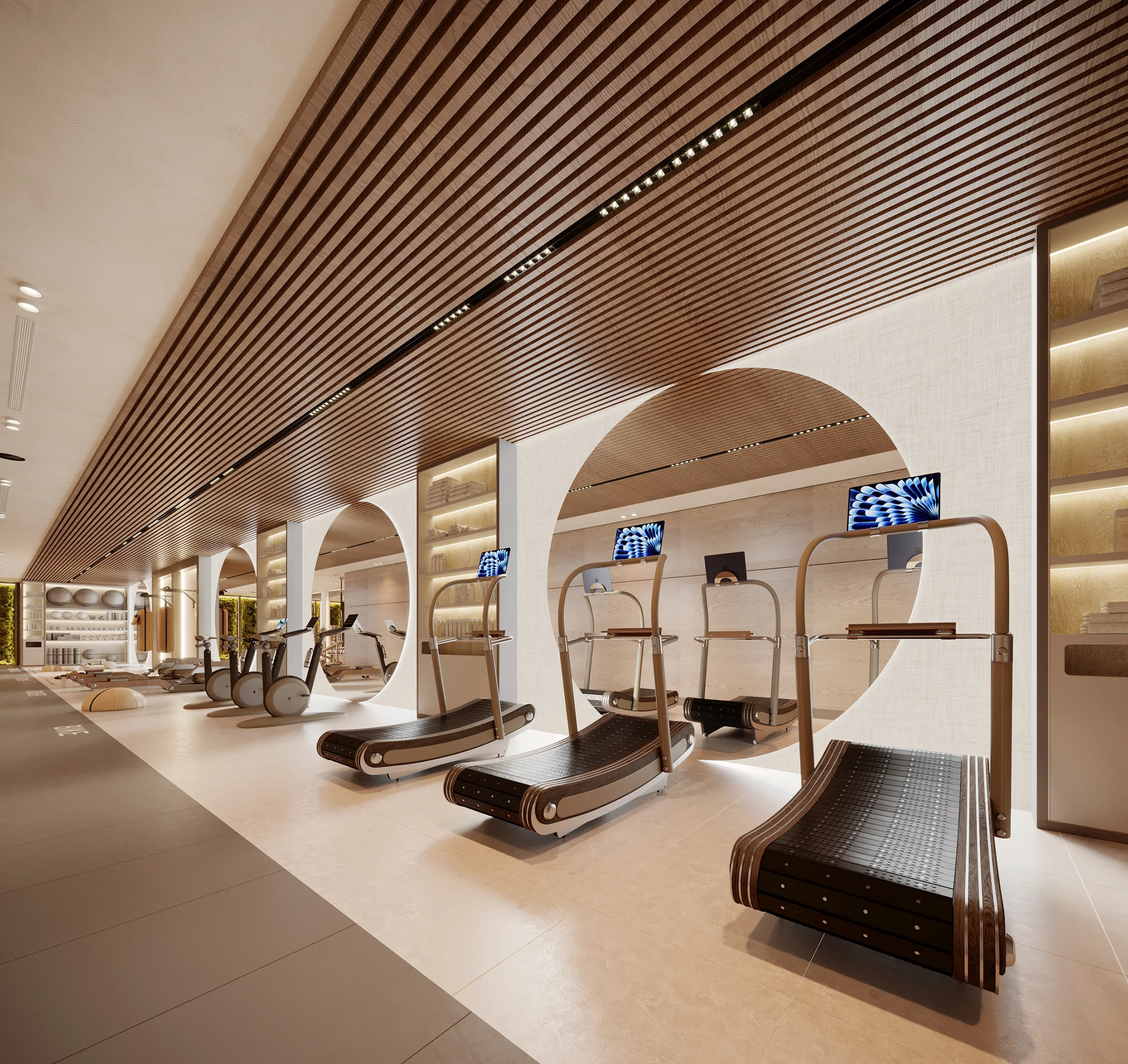 Emerald GYM interior — GYM design — Montenegro — image 6 — AA Studio Belgrade