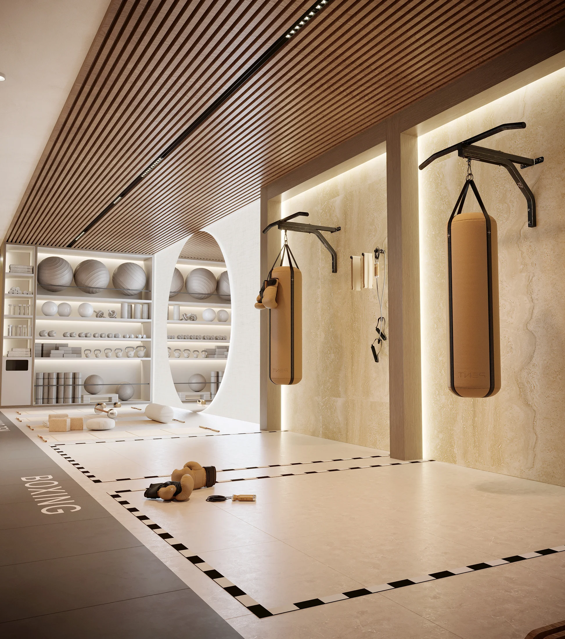 Emerald GYM interior — GYM design — Montenegro — image 7 — AA Studio Belgrade