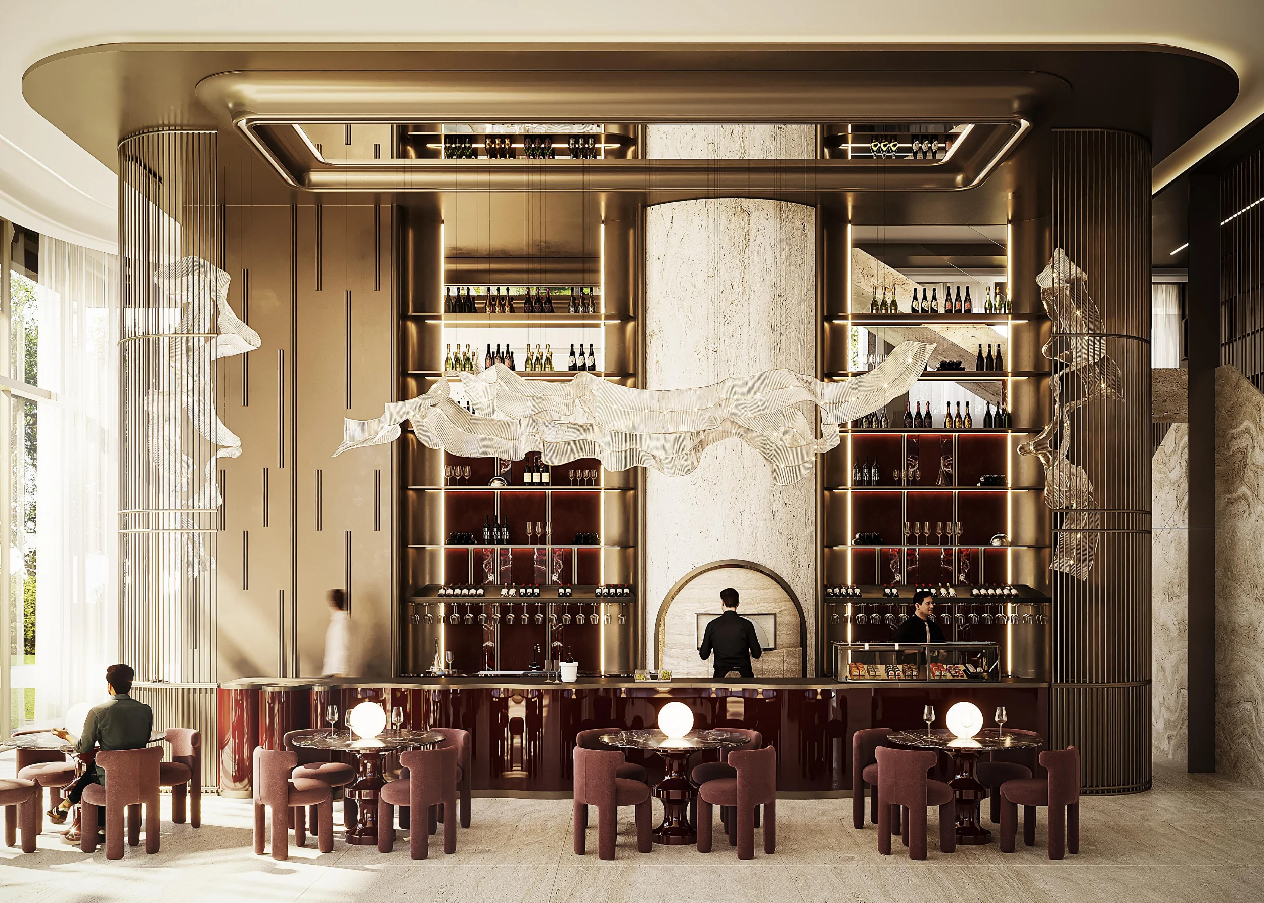 BW SALES RESTAURANT — Restaurant design — Belgrade Waterfront — AA Studio Belgrade