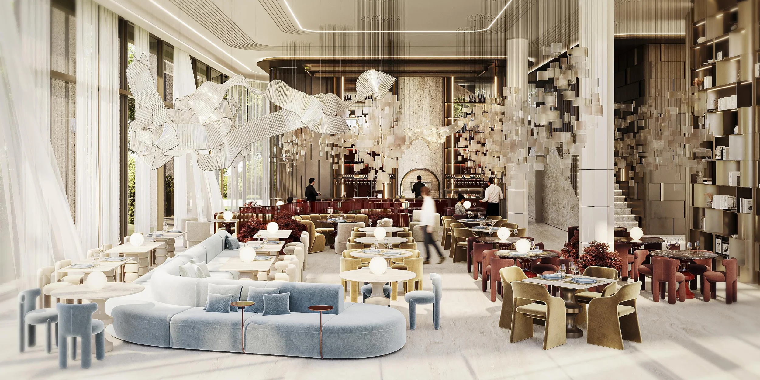 BW SALES RESTAURANT — Restaurant design — Belgrade Waterfront — image 2 — AA Studio Belgrade